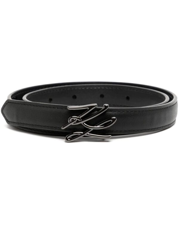 Karl Lagerfeld  logo-buckle leather belt