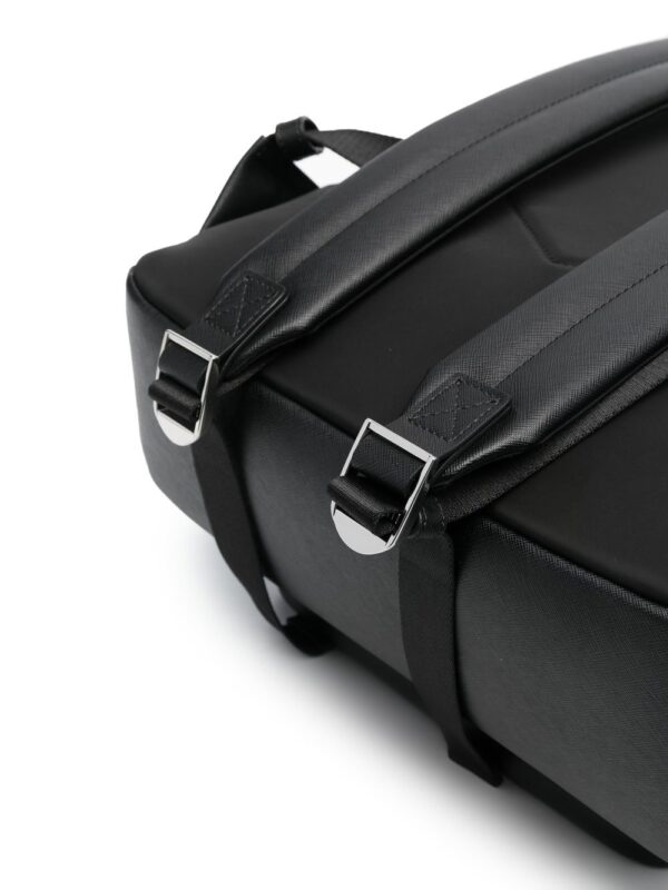 Emporio Armani logo-print leather backpack - Image 4