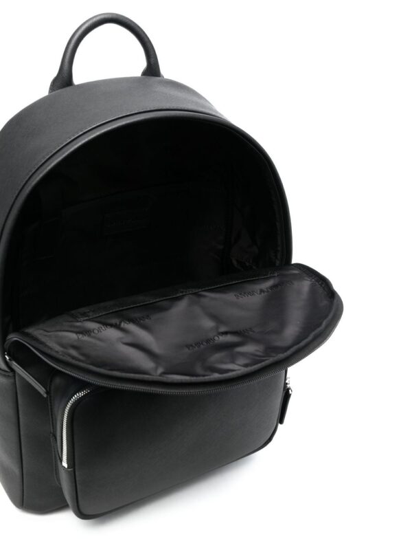 Emporio Armani logo-print leather backpack - Image 5