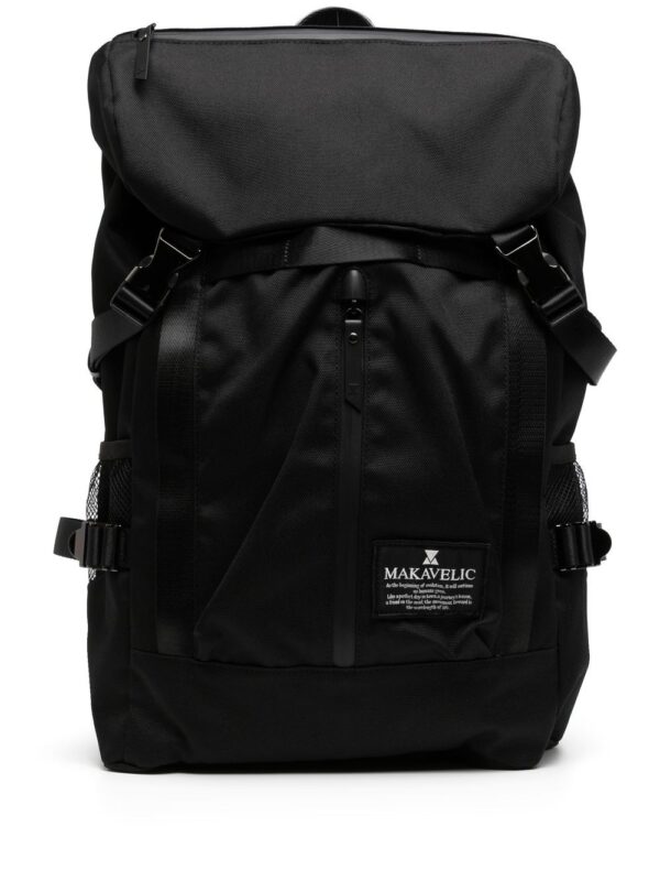 Makavelic logo-patch backpack