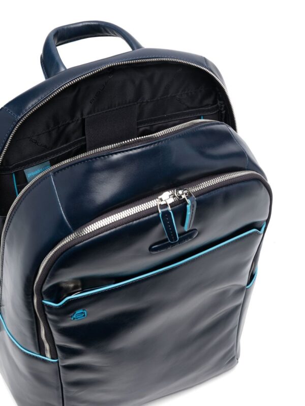 PIQUADRO leather logo-patch backpack - Image 5