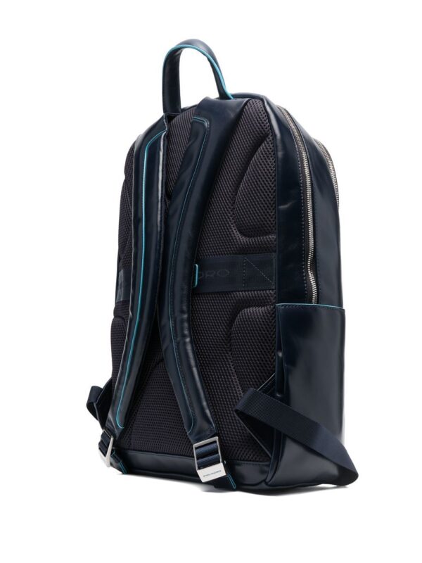 PIQUADRO leather logo-patch backpack - Image 3