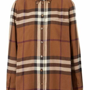 Burberry  Exaggerated Check-print flannel shirt