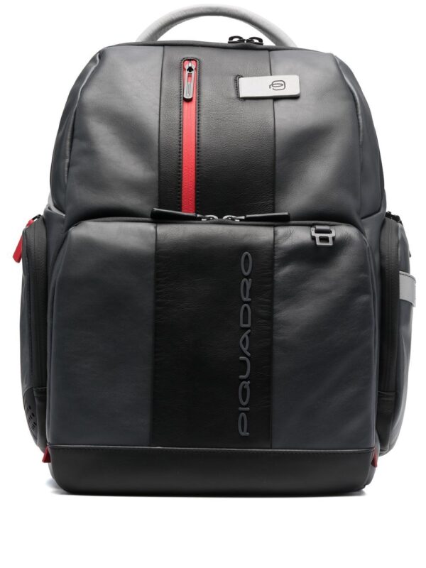 PIQUADRO leather combination-lock backpack