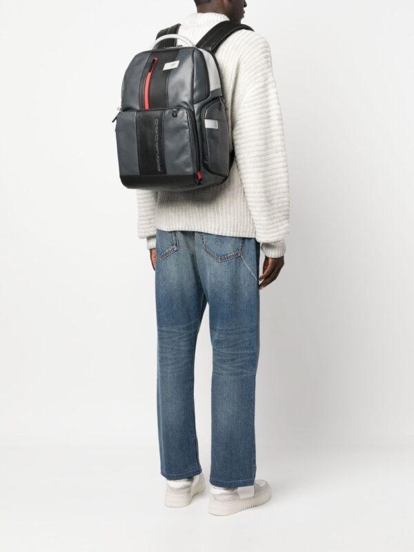 PIQUADRO leather combination-lock backpack - Image 2