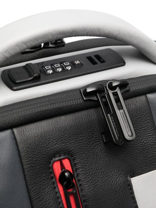 PIQUADRO leather combination-lock backpack - Image 5