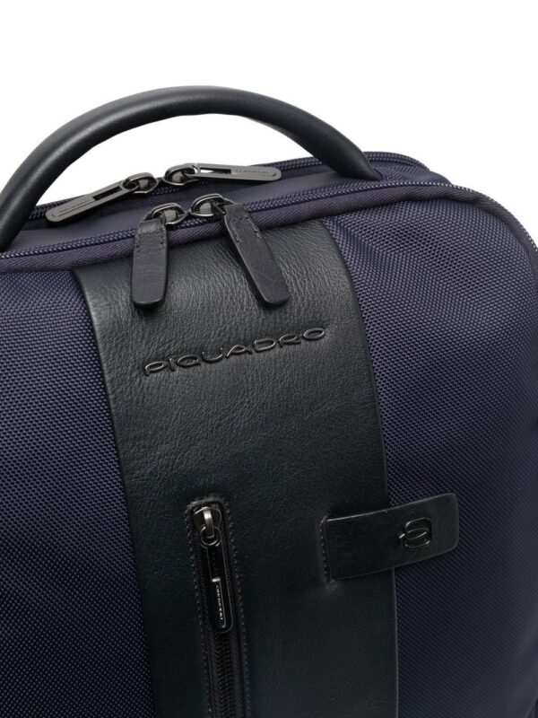 PIQUADRO two-tone logo-patch backpack - Image 4