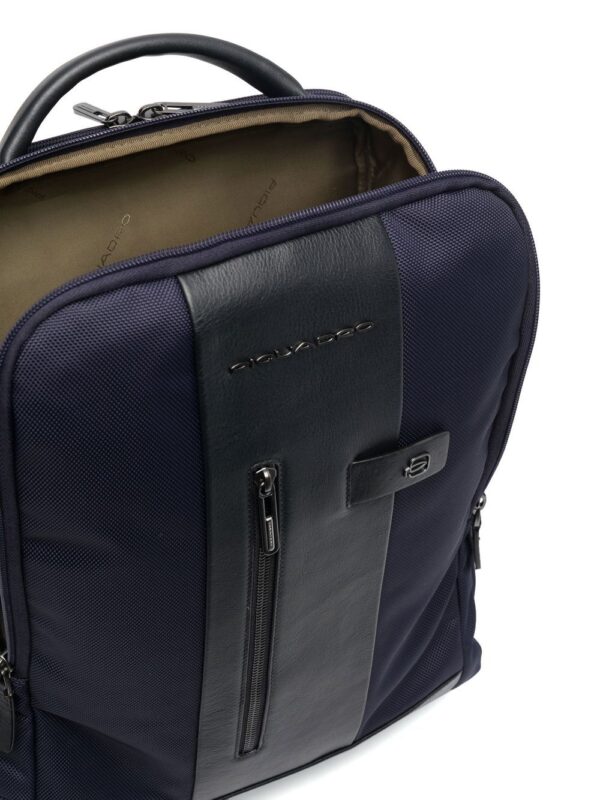 PIQUADRO two-tone logo-patch backpack - Image 5