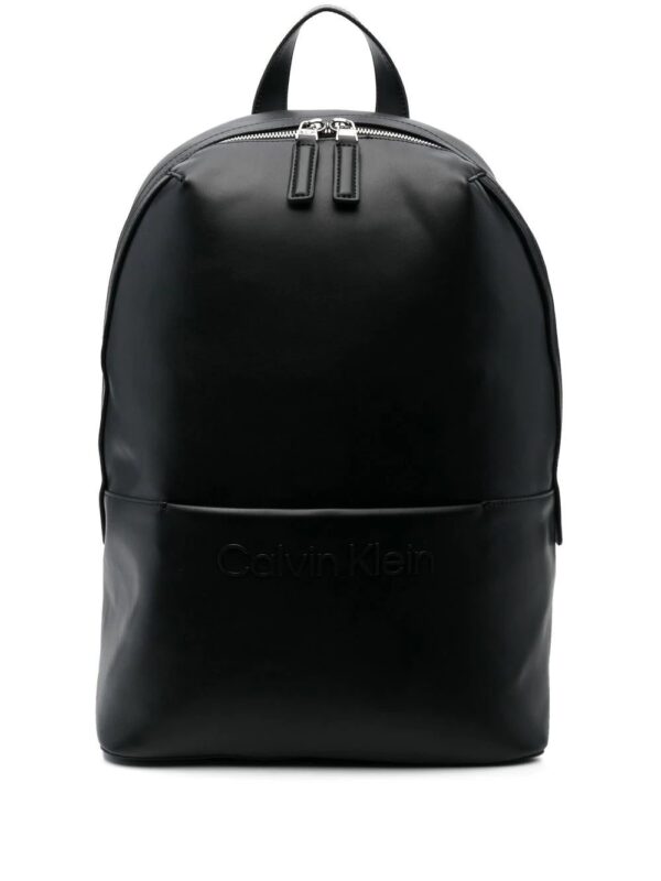 Calvin Klein tonal logo plaque backpack