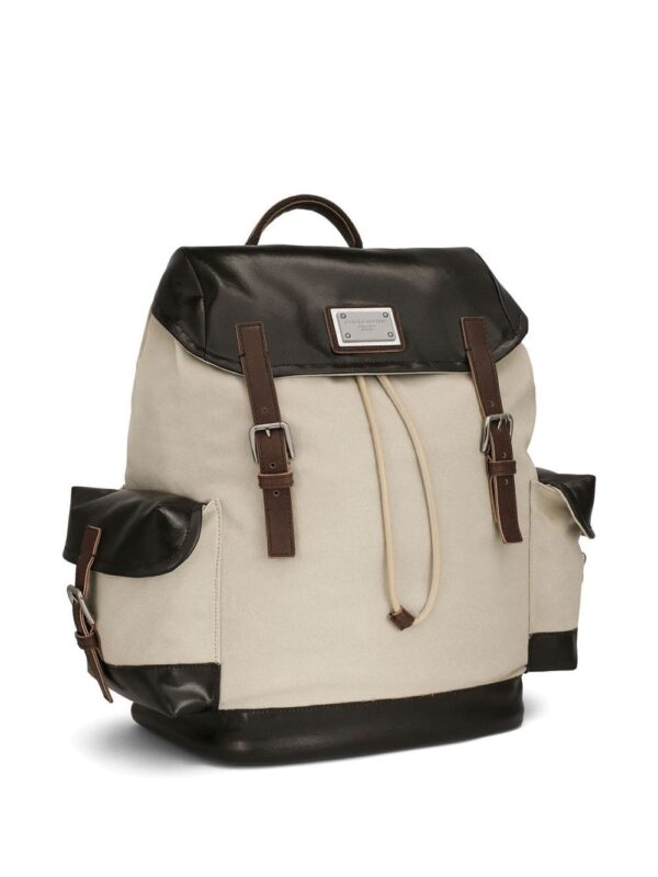 Dolce & Gabbana logo-tag canvas backpack - Image 4