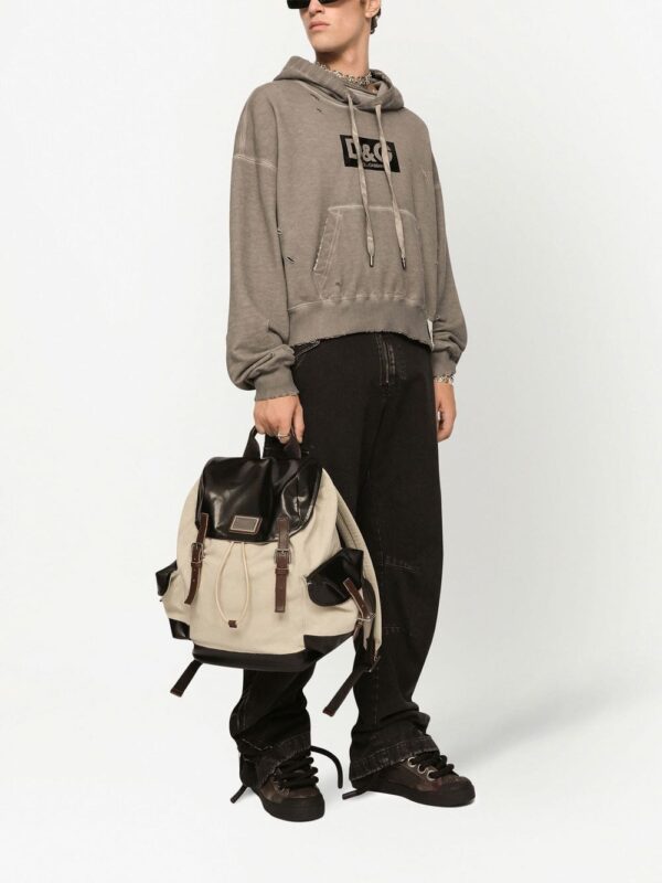 Dolce & Gabbana logo-tag canvas backpack - Image 2