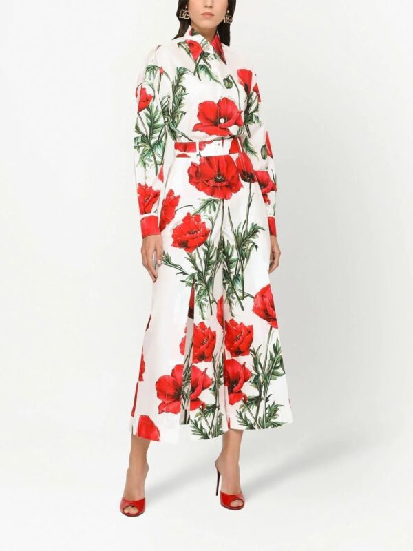 Dolce & Gabbana  poppy-print shirt - Image 3