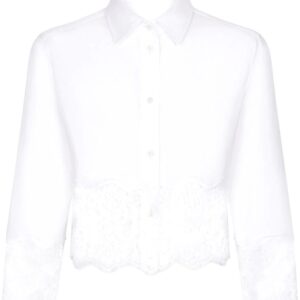 Dolce & Gabbana  lace-trim poplin shirt