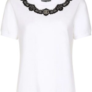 Dolce & Gabbana  lace-detail short-sleeve T-shirt