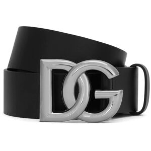 Dolce & Gabbana  DG logo-buckle leather belt
