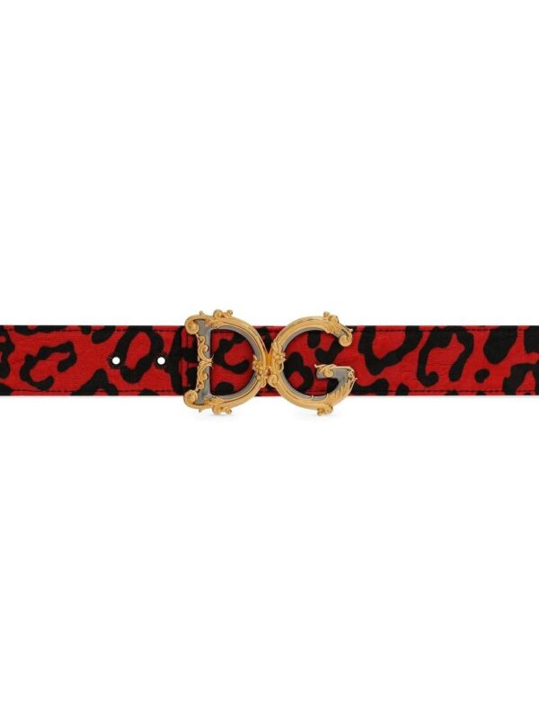 Dolce & Gabbana  logo-detail leopard-print belt - Image 2