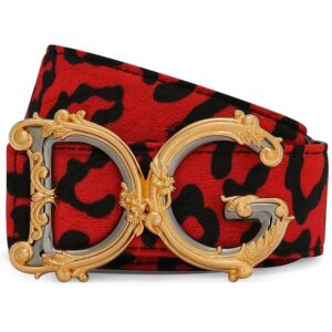 Dolce & Gabbana  logo-detail leopard-print belt
