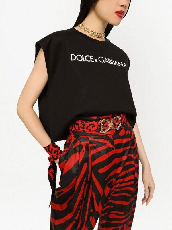 Dolce & Gabbana  logo-detail leopard-print belt - Image 3