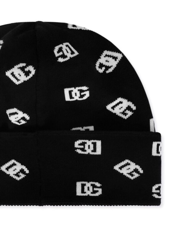 Dolce & Gabbana DG Monogram jacquard knitted beanie - Image 3