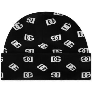Dolce & Gabbana DG Monogram jacquard knitted beanie