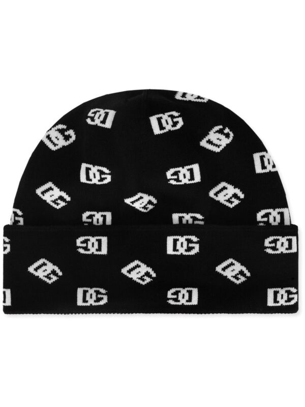 Dolce & Gabbana DG Monogram jacquard knitted beanie