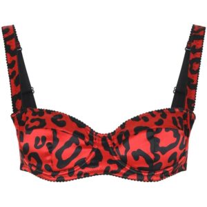 Dolce & Gabbana leopard-print balconette bra