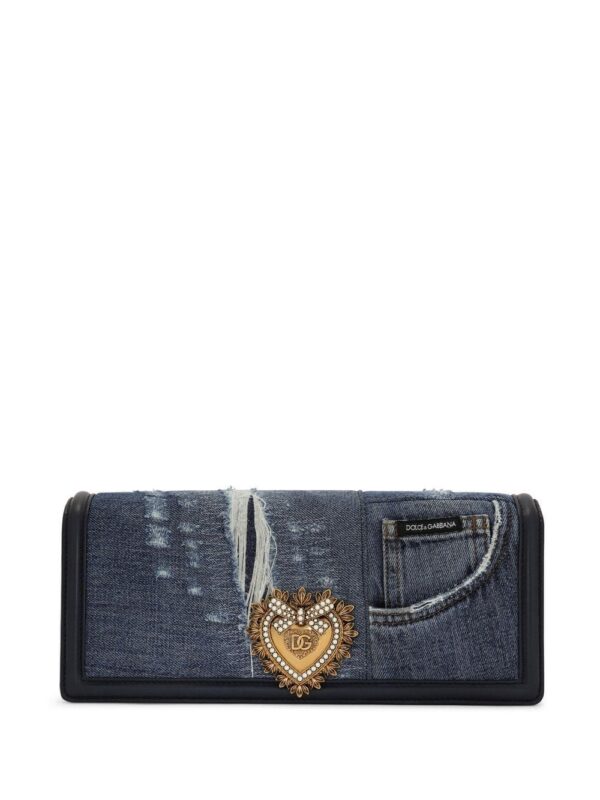 Dolce & Gabbana Devotion patchwork-denim shoulder bag