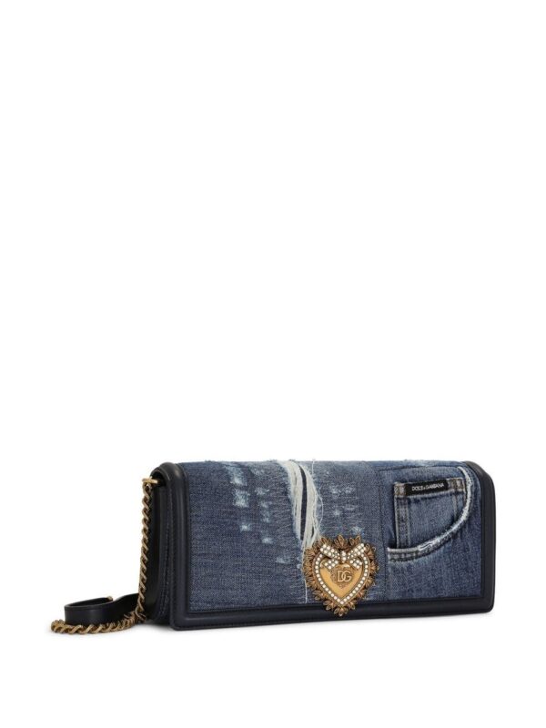Dolce & Gabbana Devotion patchwork-denim shoulder bag - Image 4