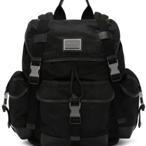 Dolce & Gabbana logo-plaque foldover-top backpack
