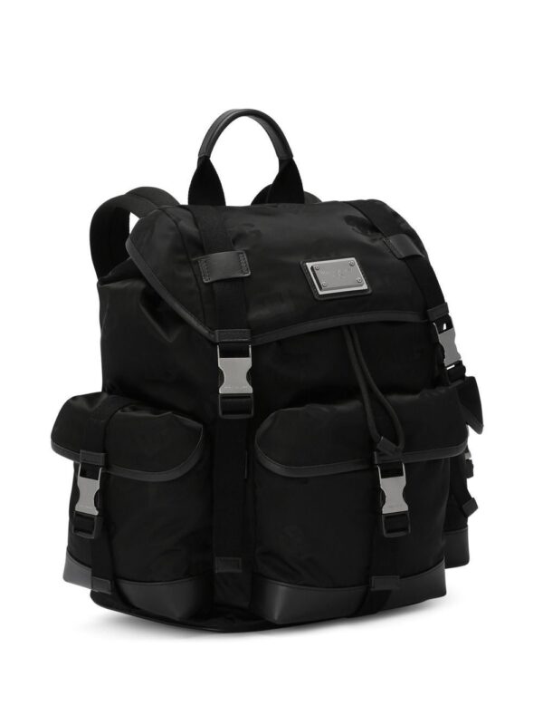 Dolce & Gabbana logo-plaque foldover-top backpack - Image 2