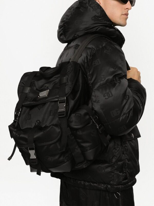Dolce & Gabbana logo-plaque foldover-top backpack - Image 4