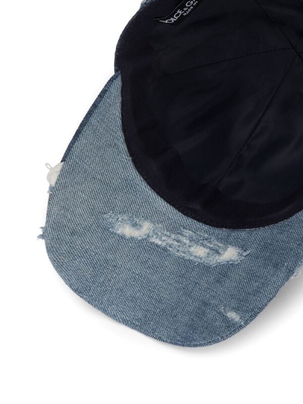 Dolce & Gabbana patchwork-denim baseball cap - Image 3