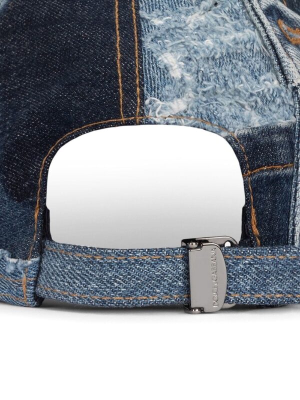 Dolce & Gabbana patchwork-denim baseball cap - Image 4