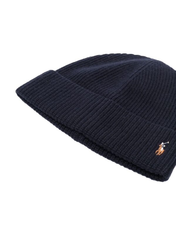 Polo Ralph Lauren embroidered-logo ribbed-knit hat - Image 2