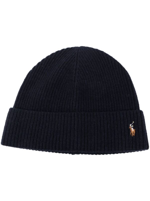 Polo Ralph Lauren embroidered-logo ribbed-knit hat