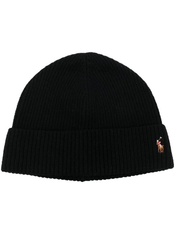 Polo Ralph Lauren embroidered-logo ribbed-knit hat