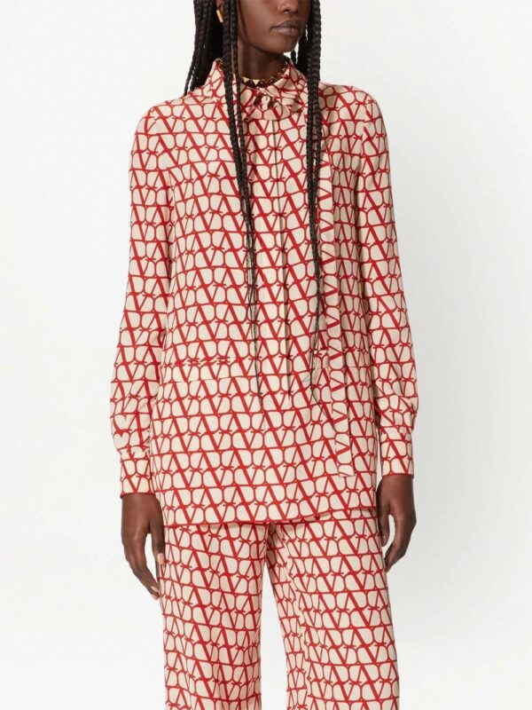 Valentino Garavani  Toile Iconographe crepe de chine shirt - Image 3