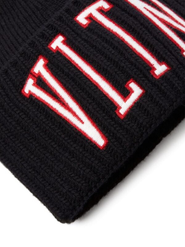 Valentino Garavani VLTN chunky-knit beanie - Image 3