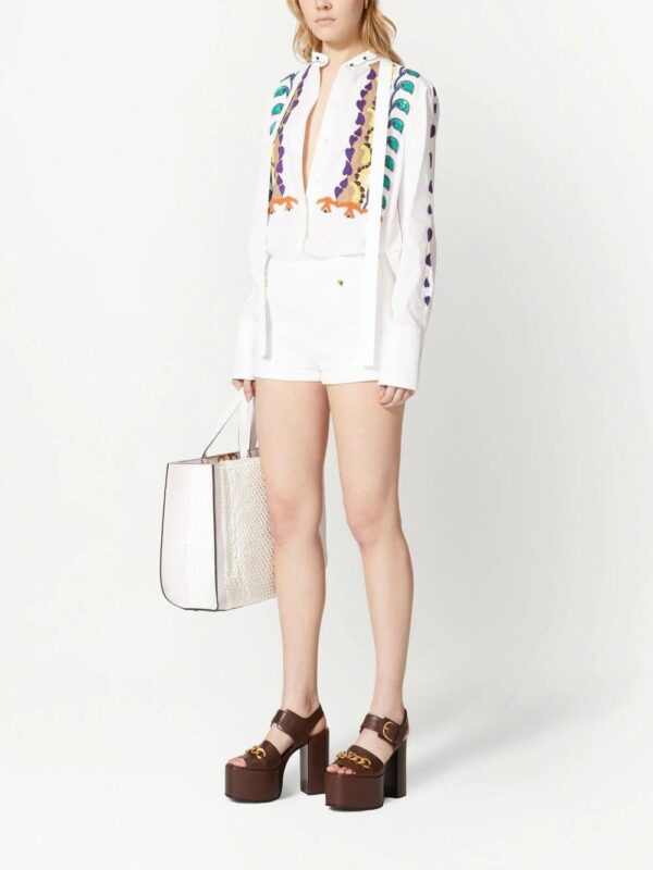 Valentino Garavani  bead-embellished cotton poplin shirt - Image 2