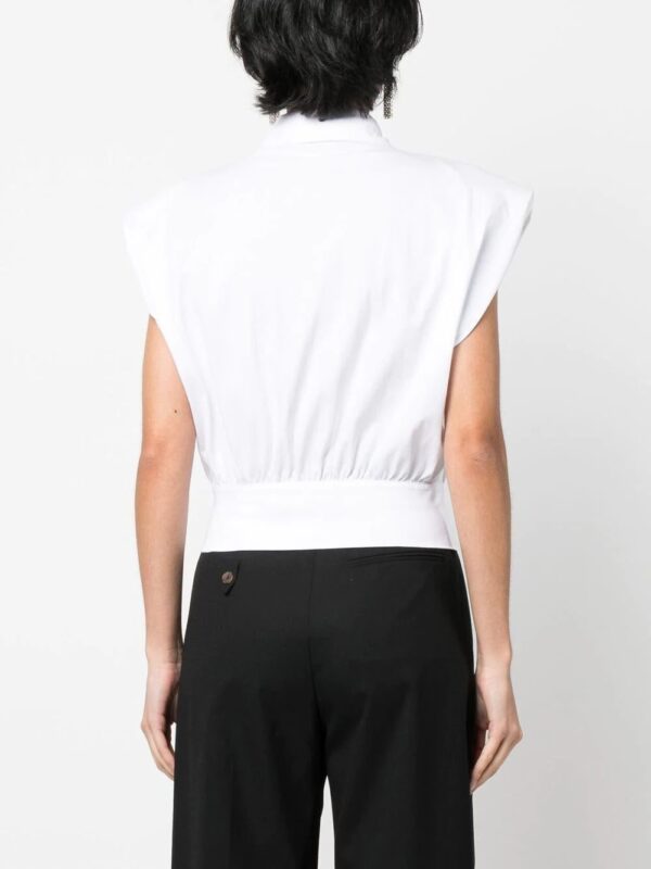 Karl Lagerfeld  shoulder-pad sleeveless shirt - Image 4