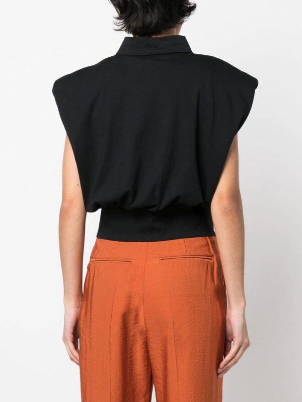 Karl Lagerfeld  padded shoulder cropped shirt - Image 4