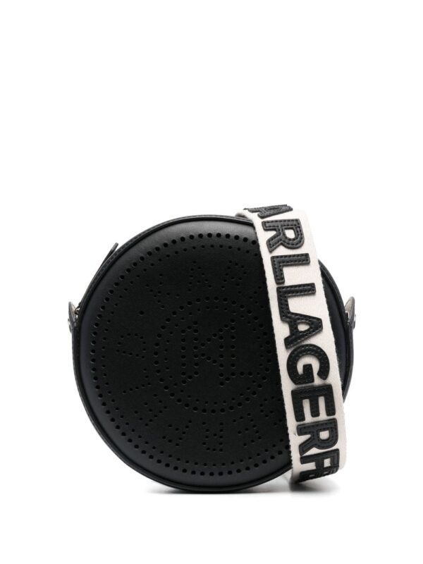 Karl Lagerfeld K/Circle perforated-logo crossbody bag