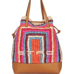 ETRO woven stripe tote bag