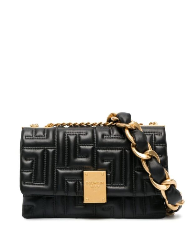 Balmain 1945 quilted-finish shoulder bag