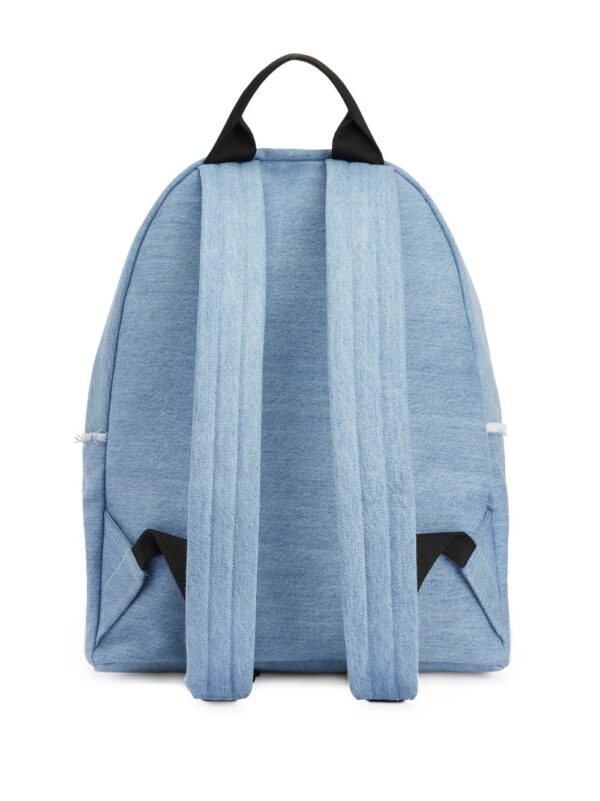 Giuseppe Zanotti frayed denim backpack - Image 2