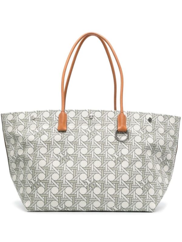 Tory Burch basketweave-print tote bag