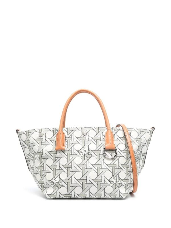 Tory Burch  Basketweave-print canvas tote bag