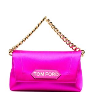 Tom Ford logo-patch chain-link clutch