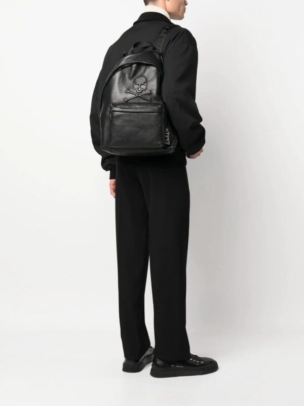 Phillip plein logo-patch zip-fastening backpack - Image 2