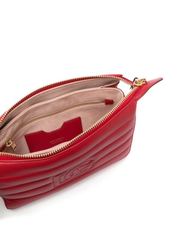 Dolce & Gabbana stitched-logo detail clutch bag - Image 5